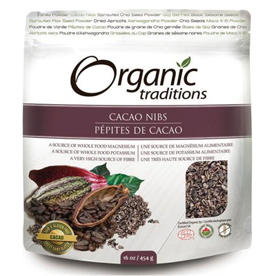 Organic Traditions Certified Organic Cacao Nibs 454gr