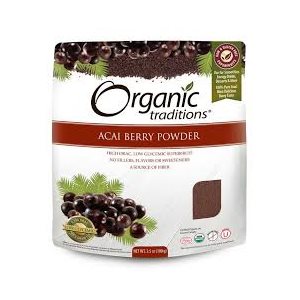 Organic Traditions Certified Organic Freeze Dried Acai Berry Powder 100gr