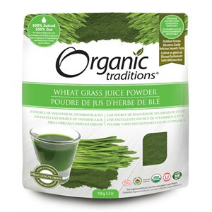 Organic Traditions Poudre de jus d'herbe de blé certifié biologique 150gr